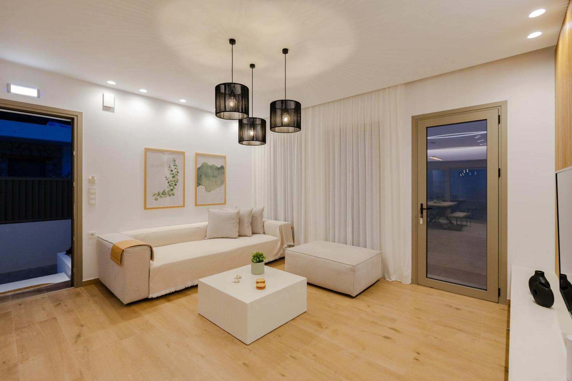 הוילה ארכאנגלוס Ikia Seascape At Stegna מראה חיצוני תמונה